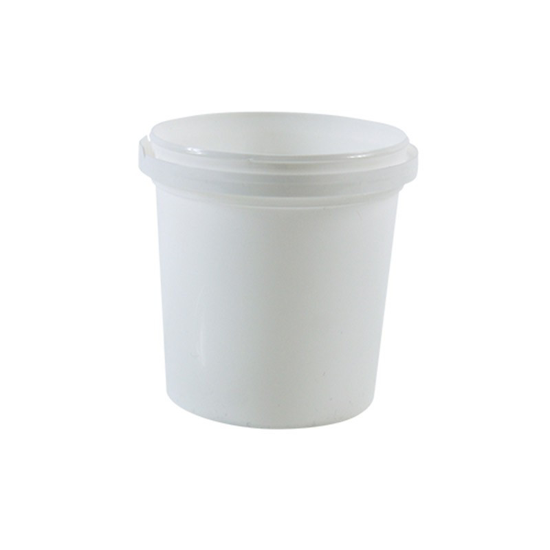 Aufbewahrungseimer mit Henkel aus weißem Kunststoff 1200ml - Durchmesser: 130mm 