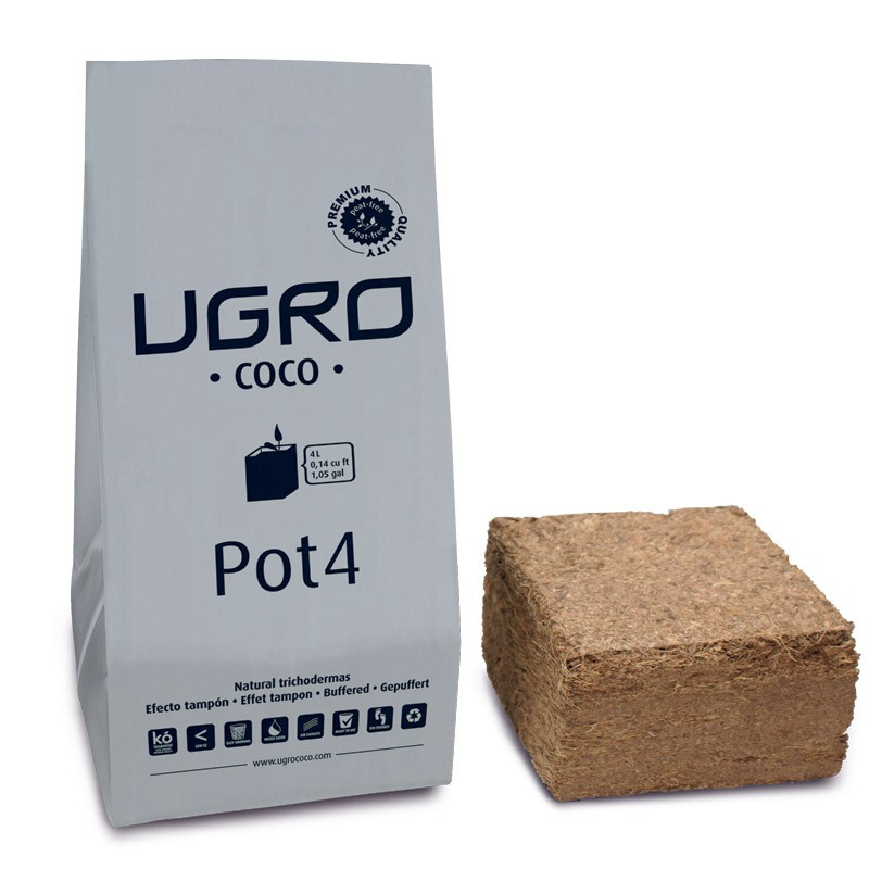 Pot - Compressed Coconut Fiber - 4L - Ugro 