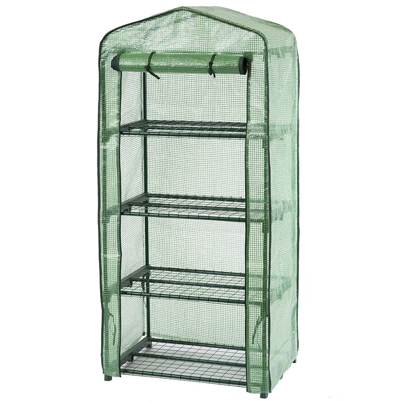 GREENHOUSE WITH SHELF ON 4 LEVELS H160X69X49CM