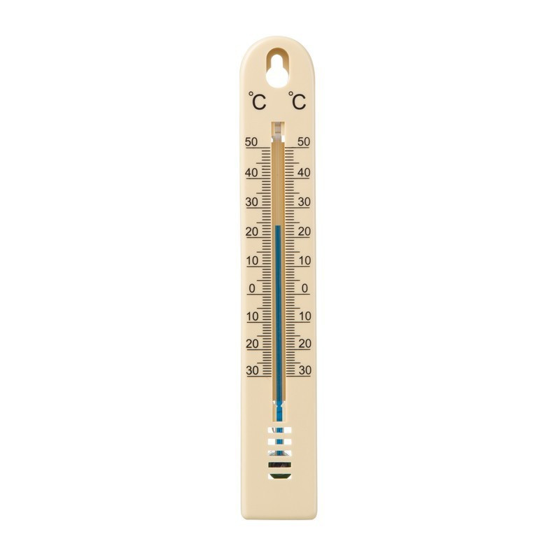 KELVIN1 PLASTIC OUTDOOR WALL THERMOMETER BEIGE 17X2,5X0.5CM