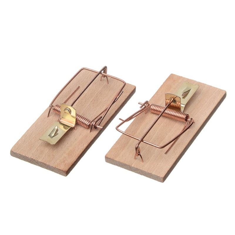 TRADITIONAL MOUSE TRAP 2 WOODEN SISSIES - 10 X 4,5CM