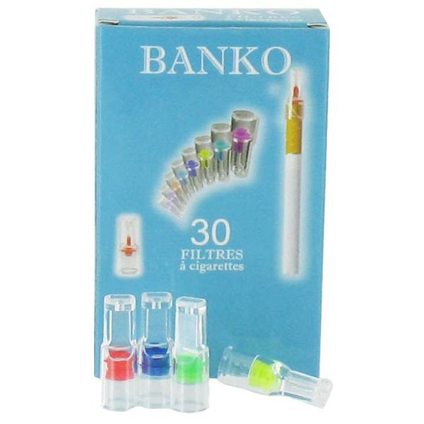 Banko - Mini filtri di plastica per sigarette X 30 di vari colori