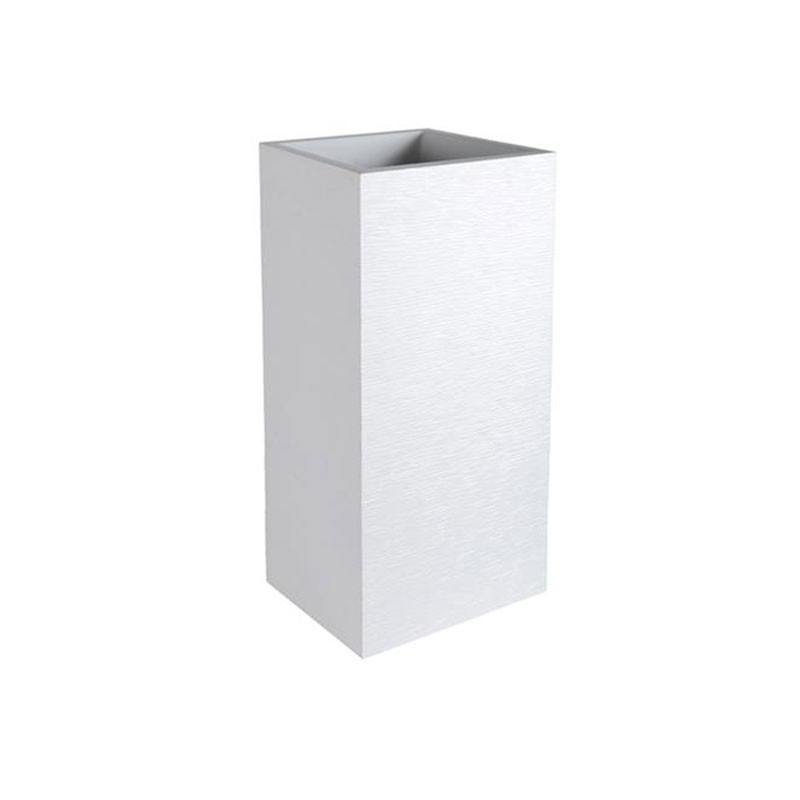 Vaso quadrato alto Graphit bianco ceruleo - 39,5 x 39,5 x 80 cm 31L - EDA  Plastica