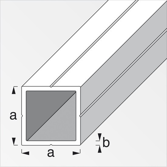 QUADRATISCHES ROHR 1M 23.5 FÜR M20 PVC WEISS