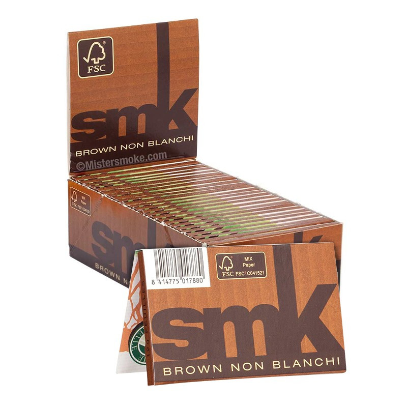 BOX OF 50 SMK BOOKLETS BROWN SHEETS (32F/BOOKLET)