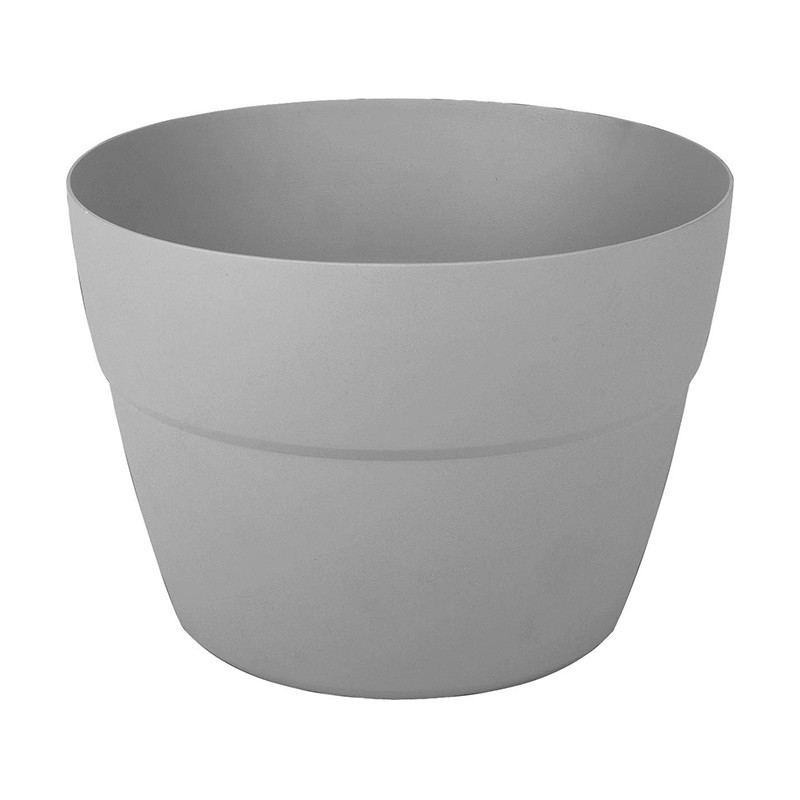 Pot Cavalier Cancun - Ø29x20.6cm 8L gris béton - EDA Plastique