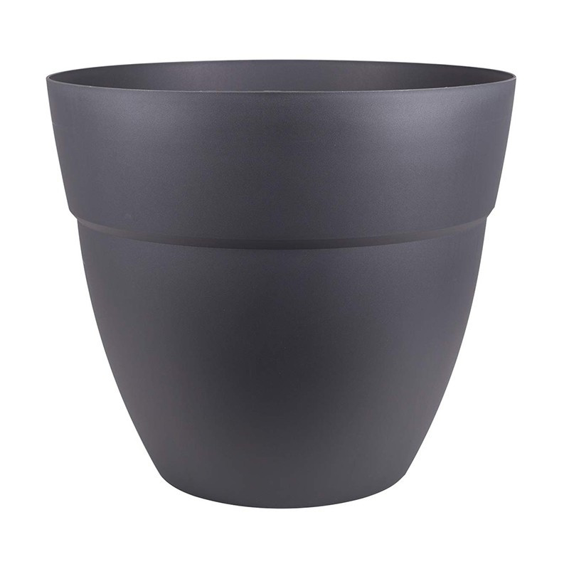 Pot rond Cancun - Ø49.5x42.8cm 56.8L gris anthracite - EDA Plastique
