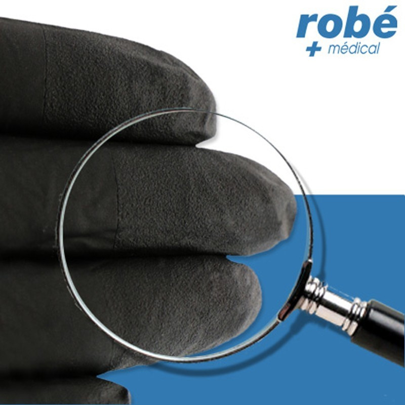 Gants nitrile noirs non poudrés - Boîte de 100 small