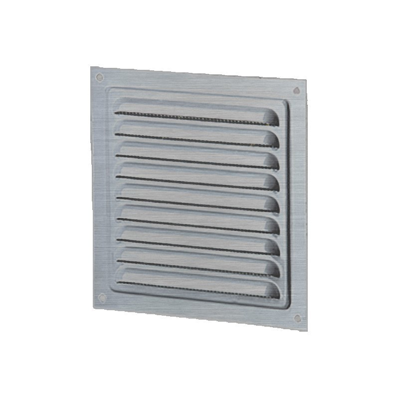 SQUARE VENTILATION 250MM GALVANIZED STEEL + INSECT SCREEN