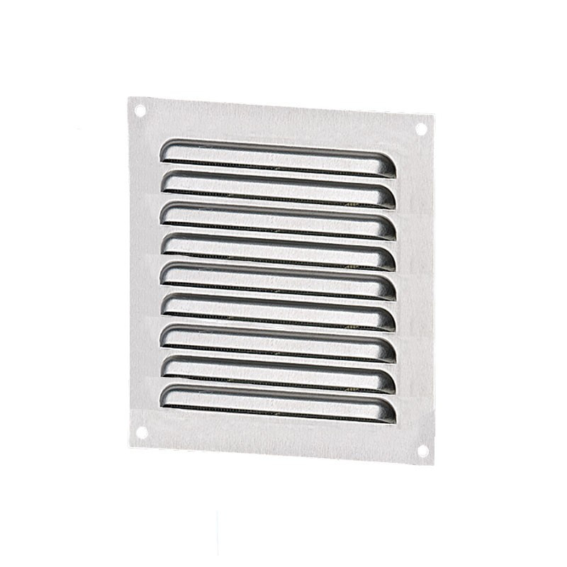 SQUARE VENTILATION 100MM GALVANIZED STEEL + INSECT SCREEN