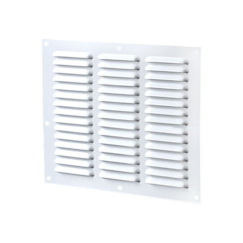 Griglia di ventilazione rettangolare 100x200mm - Alluminio bianco - Anti  insetti - Ventilazione Winflex