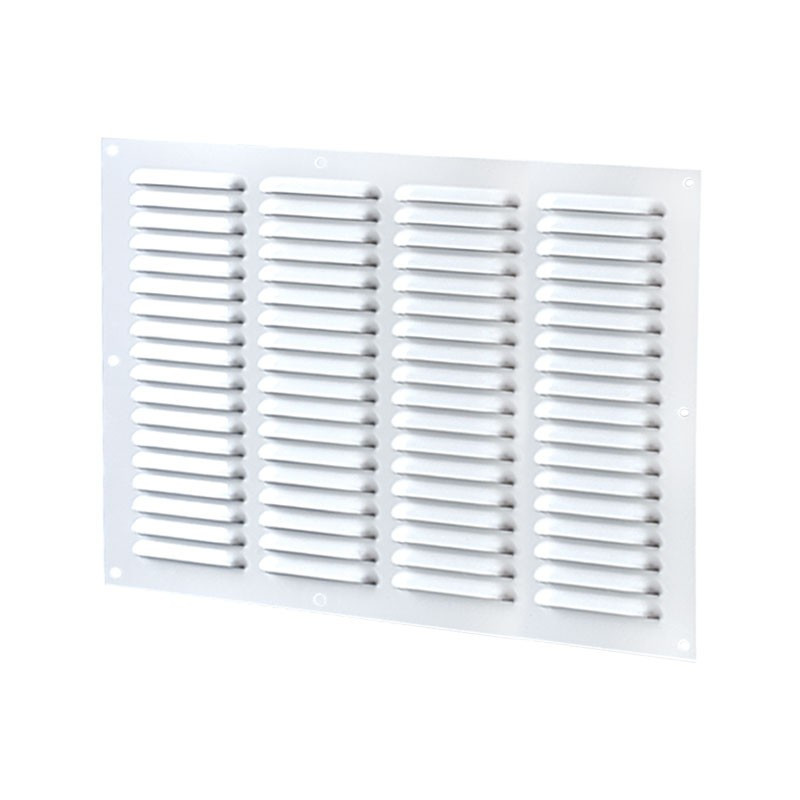 Grille d'aération rectangle 150x200mm - Aluminium Blanc - Anti insecte -  Winflex Ventilation