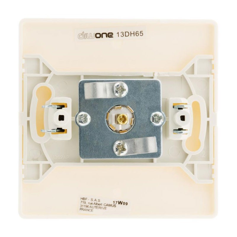 TV wall socket d.9.52mm white + claws Diwone