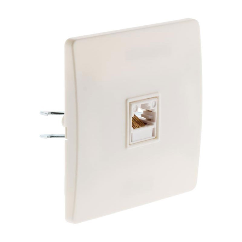 Prise téléphone RJ45 Diwone blanc + griffes