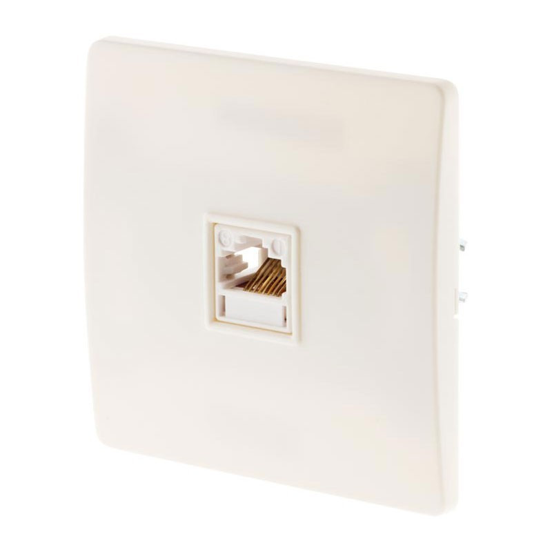 Prise téléphone RJ45 Diwone blanc + griffes