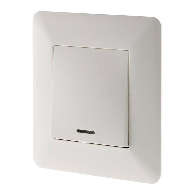 Push-button switch with indicator light Artezo white