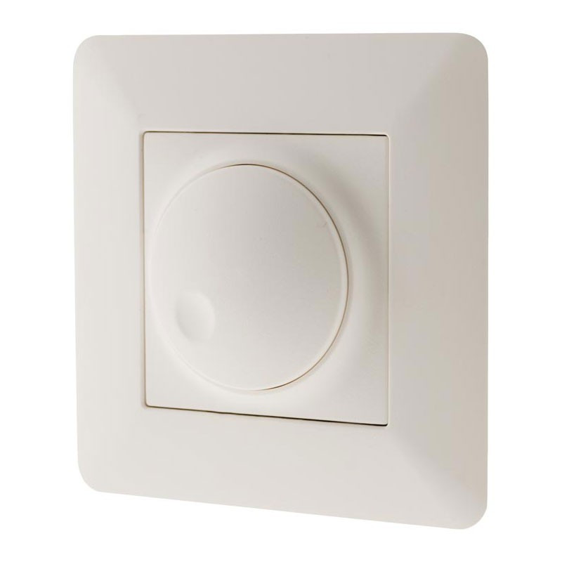 White dimmer Artezo rotary wall-mounted compatible led