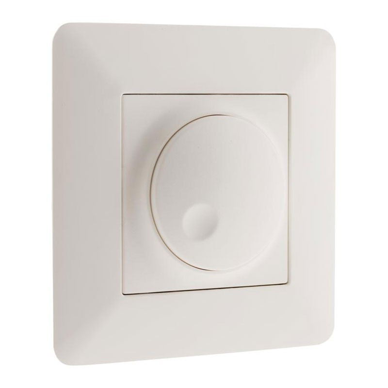 White dimmer Artezo rotary wall-mounted compatible led