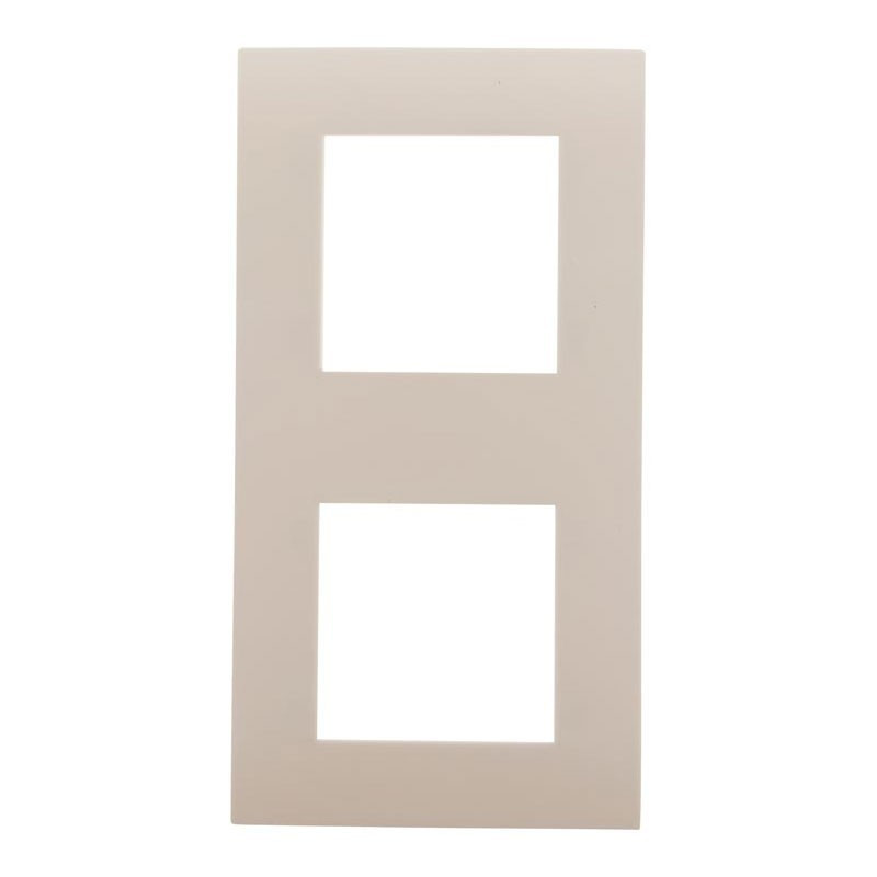 Simplea plaque blanc mat double + 2 supports + griffes