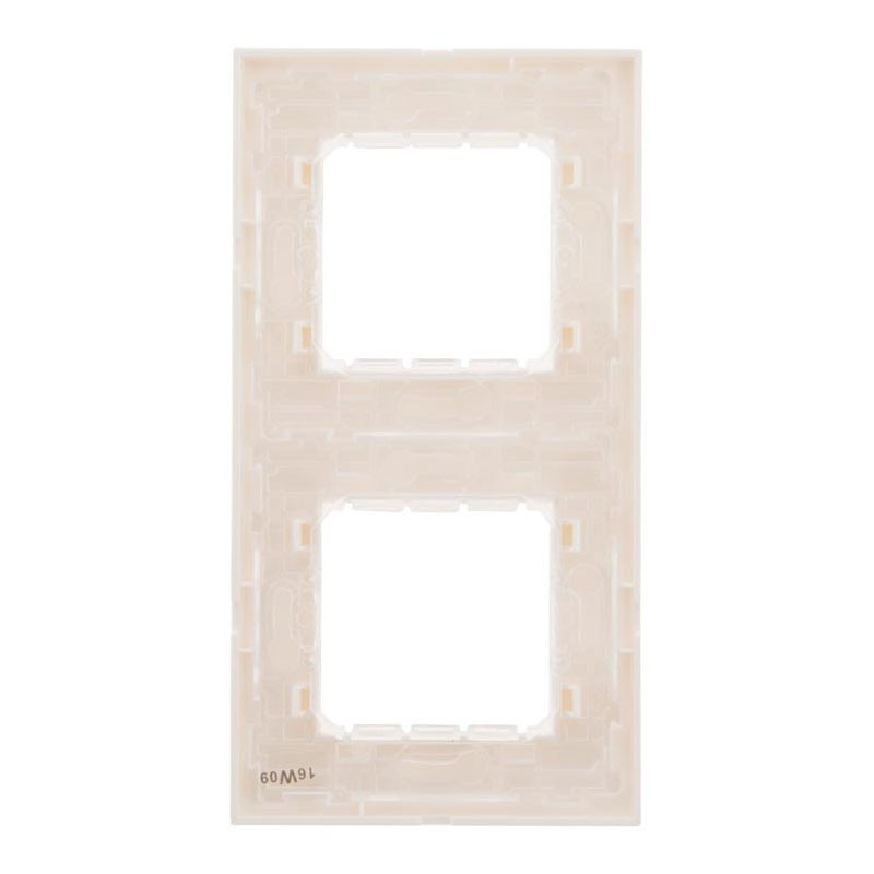 Simplea plaque blanc mat double + 2 supports + griffes