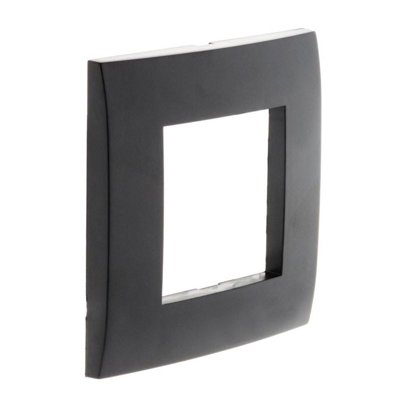 Simplea plaque noir mat simple + 1 support + griffes