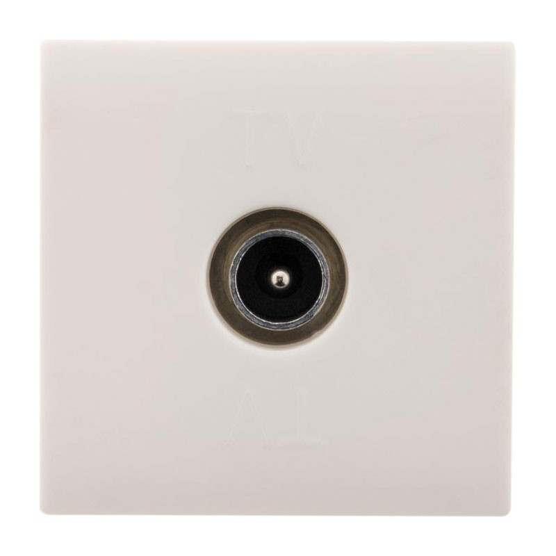 SIMPLEA TV WALL SOCKET 9.52 MATT WHITE