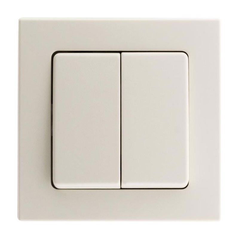 Double toggle switch 10A surface mounted Bel View White