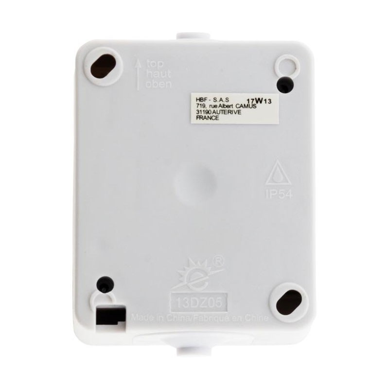 Mini push button IP54 surface mounted light grey V2