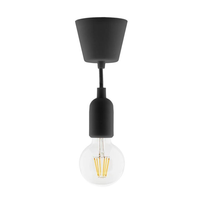Kit di lampade a sospensione nere + globo 6w filamento led