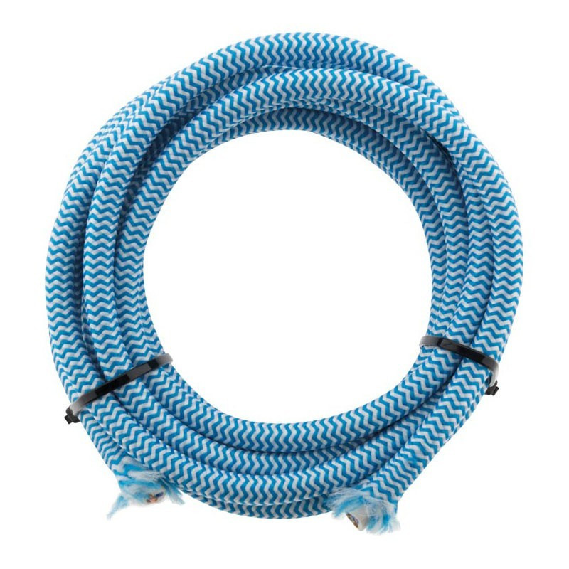 Câble textile 3G1 bleu et blanc 3M