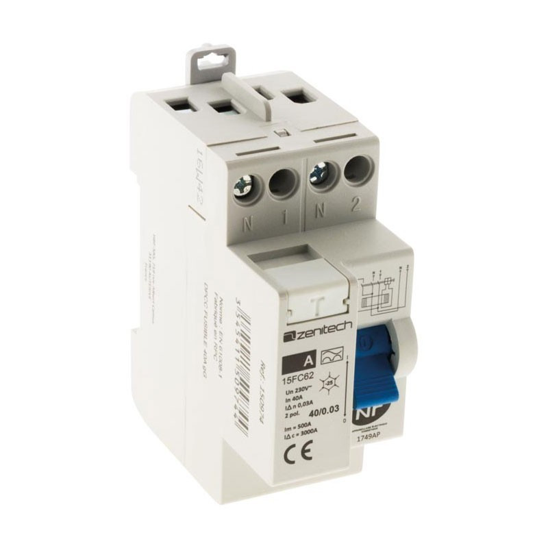 Differential switch 40/2-30mA type A Zenitech