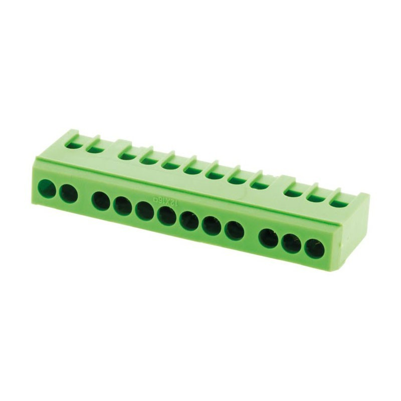 Groen aardklemmenblok 12 modules Zenitech