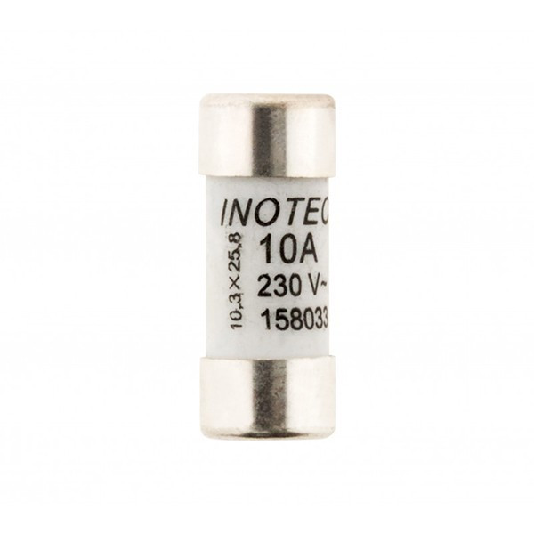Set of 3 ceramic fuses 10.3X25.8-10A without indicator light-CE
