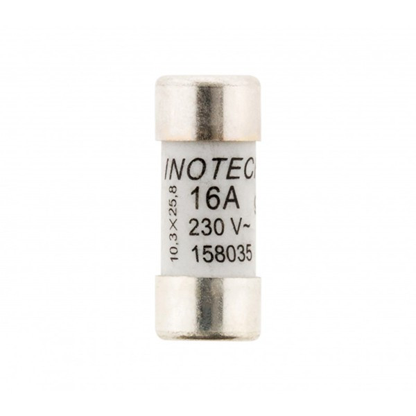 Set of 3 ceramic fuses 10.3X25.8-16A-without sight-glass -NF