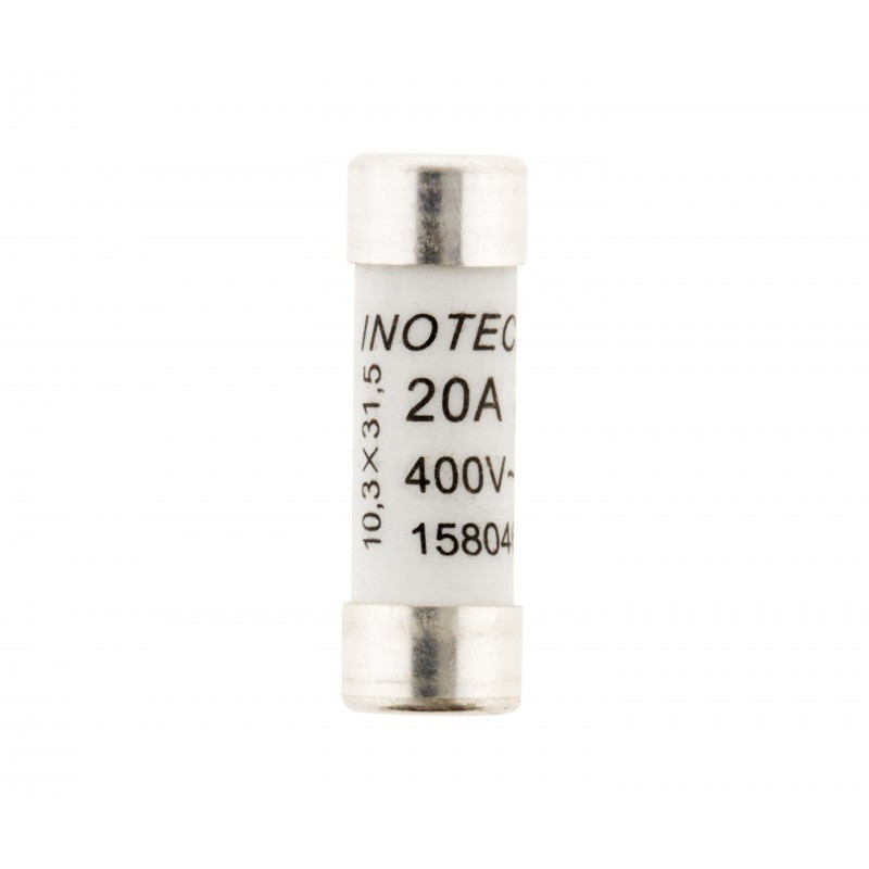 Set of 3 ceramic fuses 10.3X31.5 - 20A - without sight glass - CE - 158245