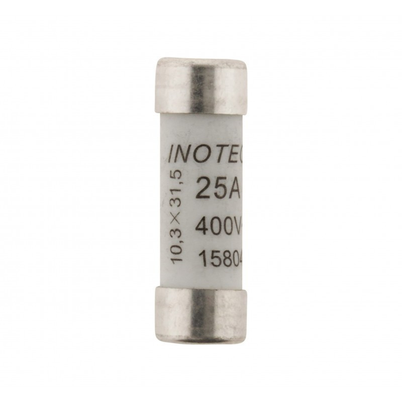 Set of 3 ceramic fuses 10.3X31.5-25A-without sight glass - NC