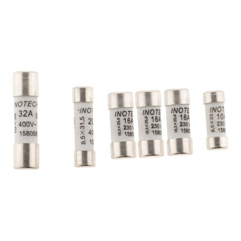 Set of 6 FUSES (10A+3x16A+20A+32A) without indicator light - NF - 158901