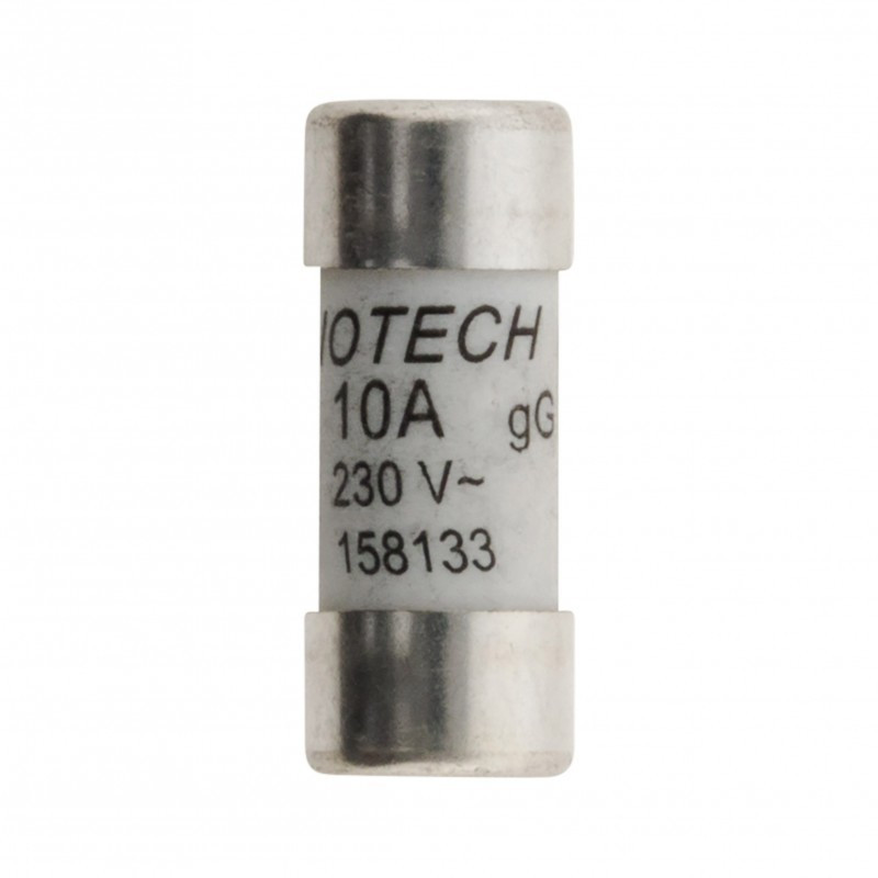 Set of 3 ceramic fuses - 10.3X25.8 - 10A - with sight glass - CE