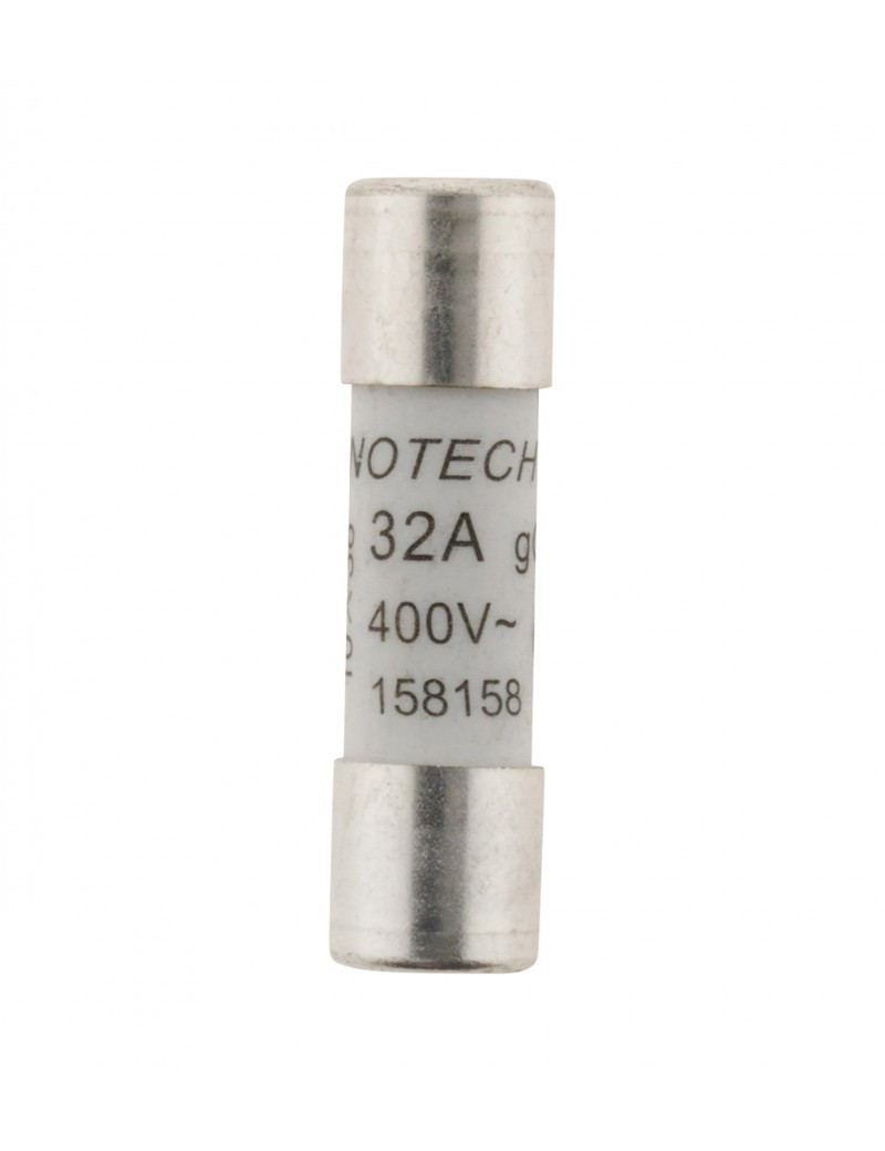 Set of 3 ceramic fuses - 10x38 - 32A with indicator light - NC