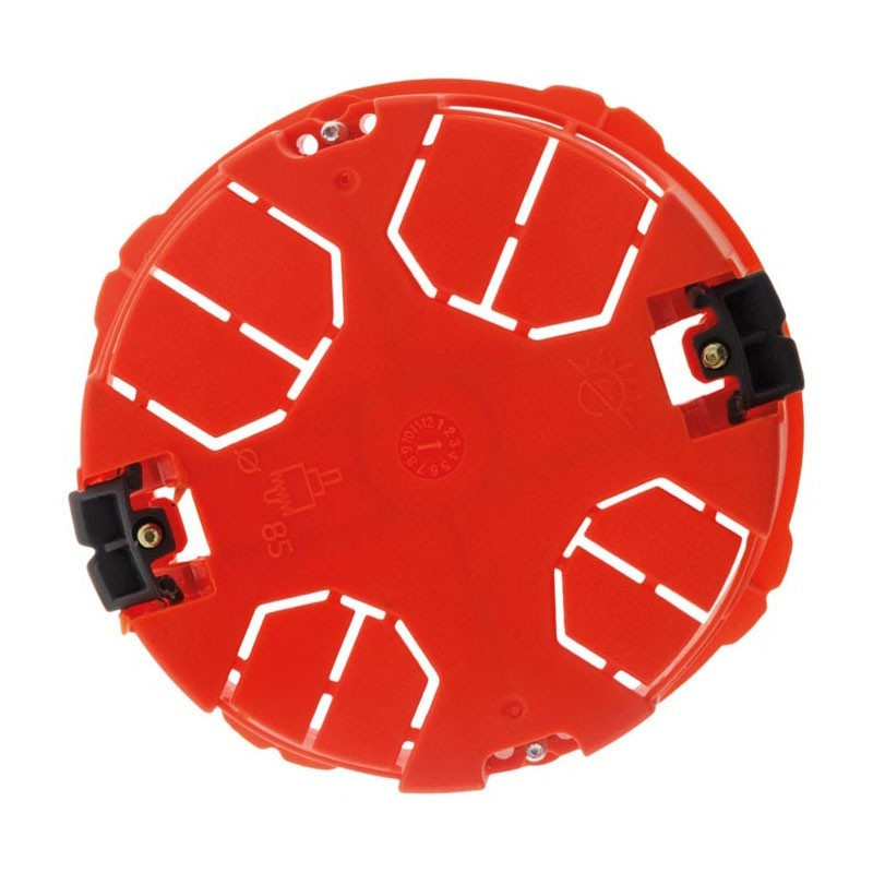 Caixa redonda D.85 D.40mm para parafusos de placa de gesso cartonado + grampos