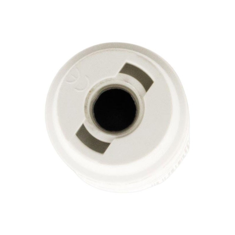 Portalampada E14 termoplastico bianco B.A. vite ad anello