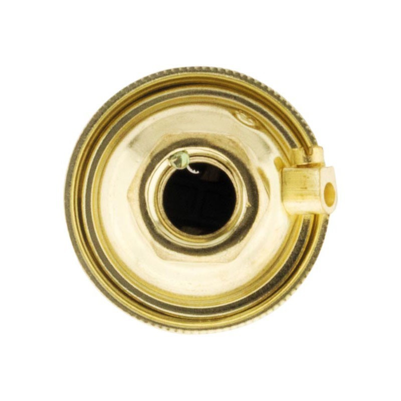 Socket B22 steel brass plated 1 earth terminal ring