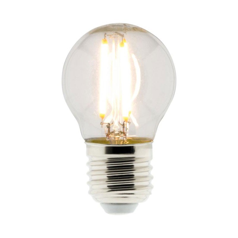 4W E27 2700K 450 lumens Elexity LED bulb with spherical filament 4W E27 2700K 450 lumens Elexity