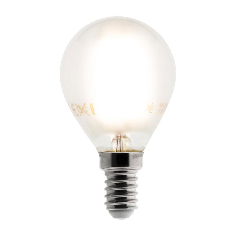 Ledlamp standaard gloeidraad bol 4W E14 400 lumen Elextity
