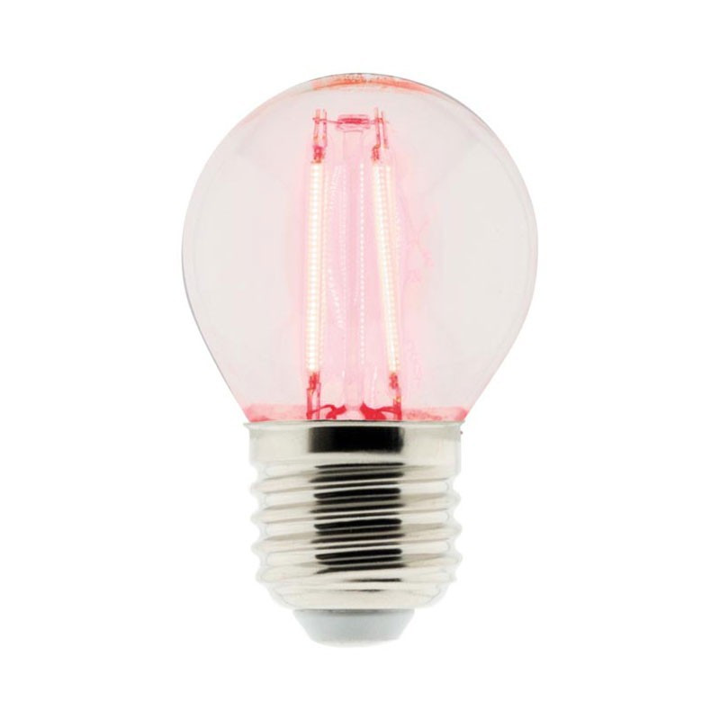 Ampoule led filament sphérique 3W E27 320 lumens rouge Elexity