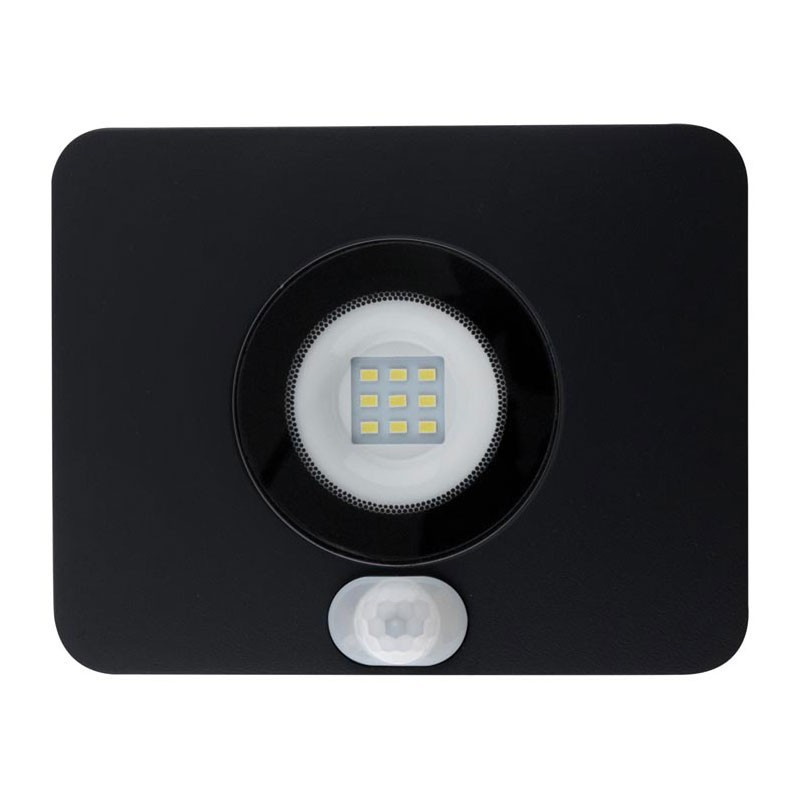 10W 800 lumens 6500K° black Elexity LED floodlight with sensor 10W 800 lumens 6500K° black Elexity