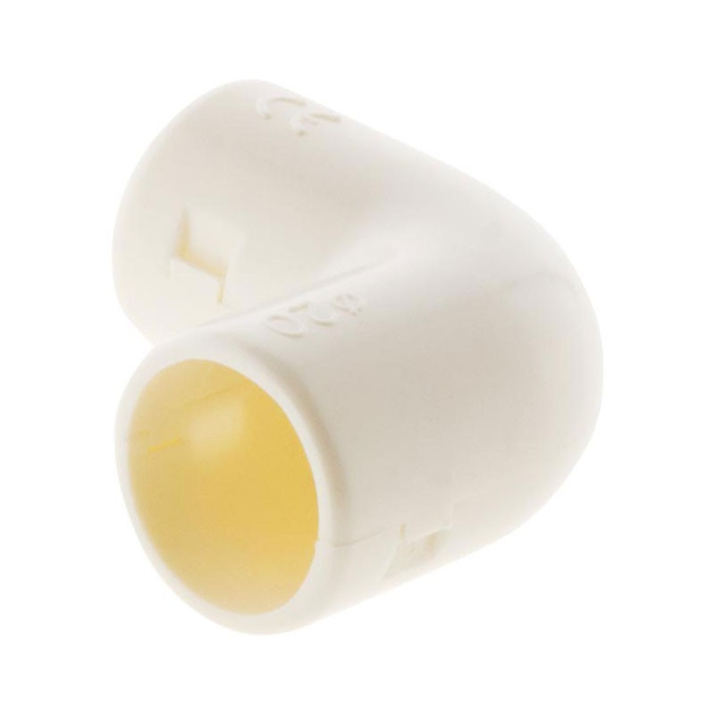 3 SQUARES/ for PIPES and IRL TUBE D.20MM WHITE ZENITECH