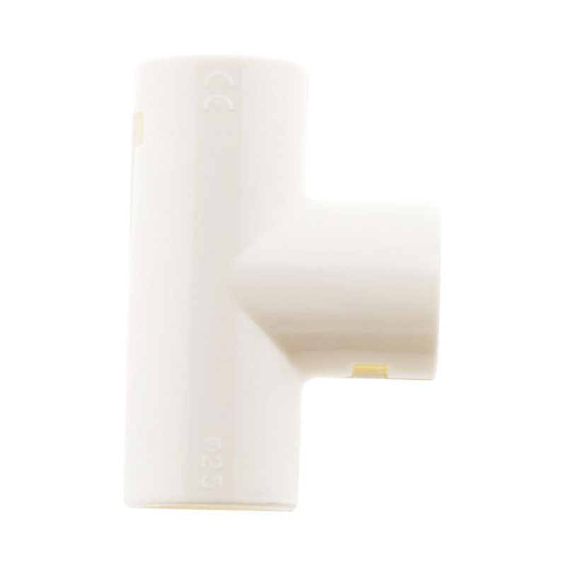 1 TE pour CONDUITS et TUBES IRL D.25MM BLANC ZENITECH