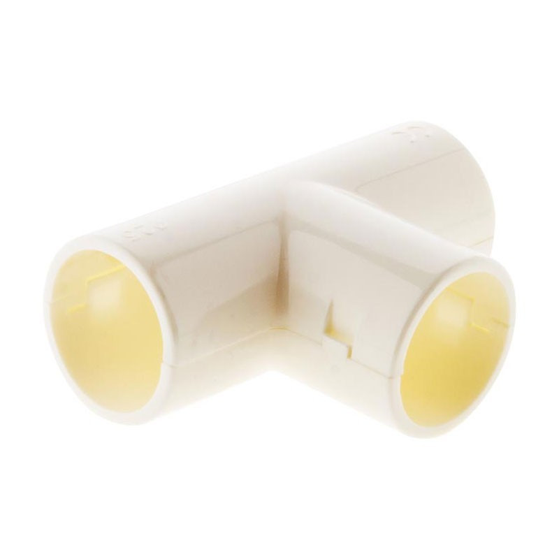 1 TE pour CONDUITS et TUBES IRL D.25MM BLANC ZENITECH