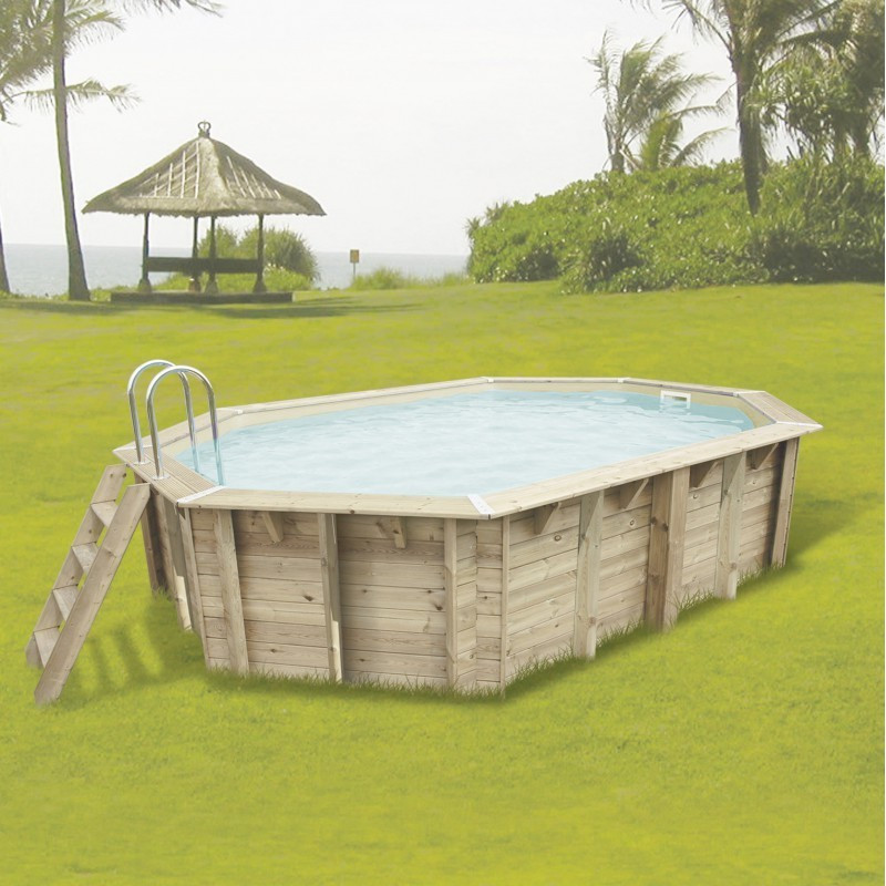 Octagonal swimming pool Sunwater 300x490cm - beige liner - Ubbink (delivery: 15 days)